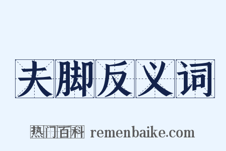 夫脚反义词是什么意思的图片